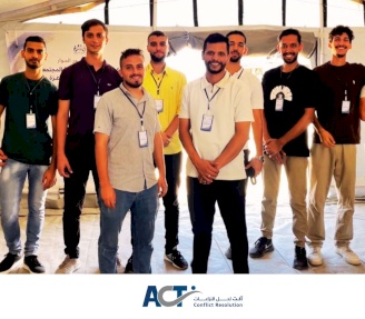 بدعم من مؤسسة ACT سفراء جسور الحوار ينفذون أربع ورش توعوية في مخيمات النزوح بقطاع غزة