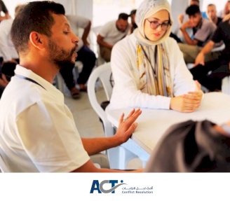 بدعم من مؤسسة ACT سفراء جسور الحوار ينفذون أربع ورش توعوية في مخيمات النزوح بقطاع غزة
