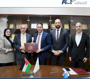 جامعة فلسطين الأهلية ومؤسسة (Act) لحل النزاعات توقعان مذكرة تفاهم لتعزيز التدريب القانوني وخدمة المجتمع