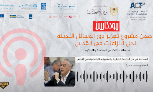 Episode 4 - Mediation in resolving commercial, real estate and social disputes in Jerusalem - Lawyer Muhammad Hadieh.