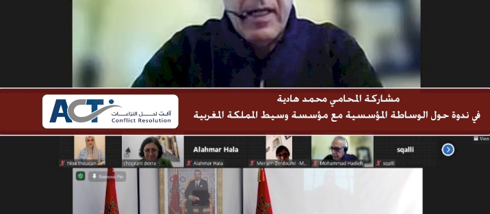 المحامي محمد هادية يشارك في ندوة حول الوساطة المؤسسية