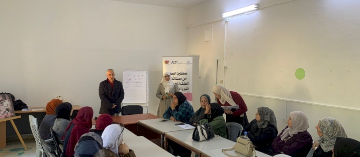 مؤسسة ACT لحل النزاعات والمركز النسوي لمخيم عين السلطان ينظمان ورشة عمل حول دور الوساطة في حل القضايا المتعلقة في العنف المبني على النوع الاجتماعي